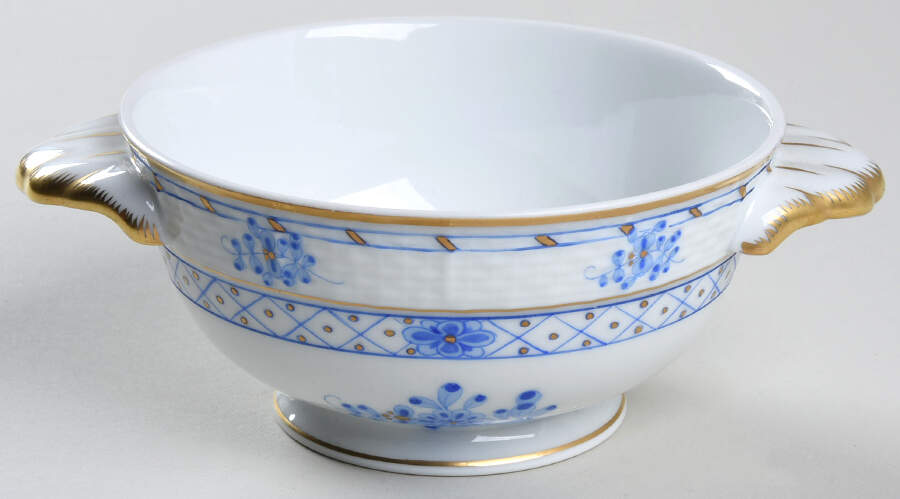 Blue Garden (Wb) Cream Soup Bowl No Lid by Herend-1