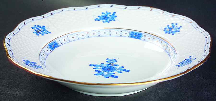 Blue Garden (Wb) Rim Soup Bowl by Herend-1
