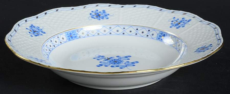 Blue Garden (Wb) Rim Soup Bowl by Herend-1