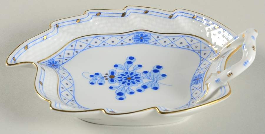 Blue Garden (Wb) 5" Leaf Dish by Herend-1
