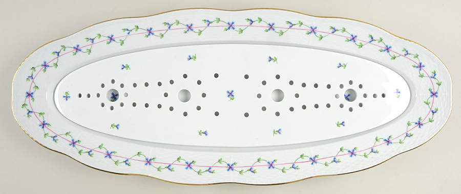 Blue Garland (PBG) 24' Fish Platter & Strainer by Herend-1