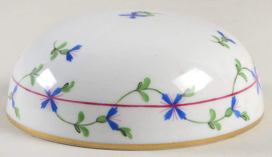 Blue Garland (PBG) Lid for 4" Round Bon Bon by Herend-1