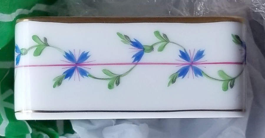 Blue Garland (PBG) Trinket Box No Lid by Herend-1