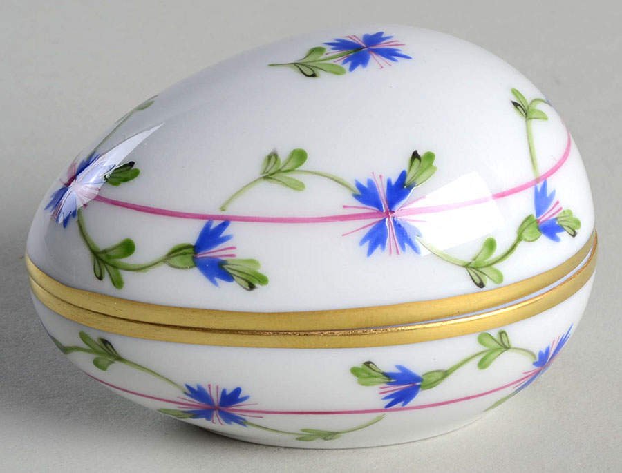 Blue Garland (PBG) Egg Box & Lid by Herend-1