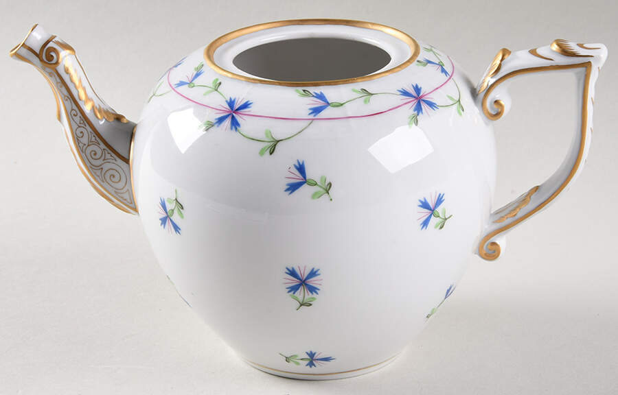 Blue Garland (PBG) Small Teapot No Lid by Herend-1