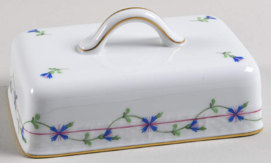 Blue Garland (PBG) Lid for 1/4 Lb Butter by Herend-1