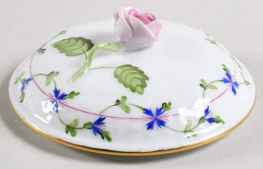 Blue Garland (PBG) Lid for Sugar Bowl by Herend-1