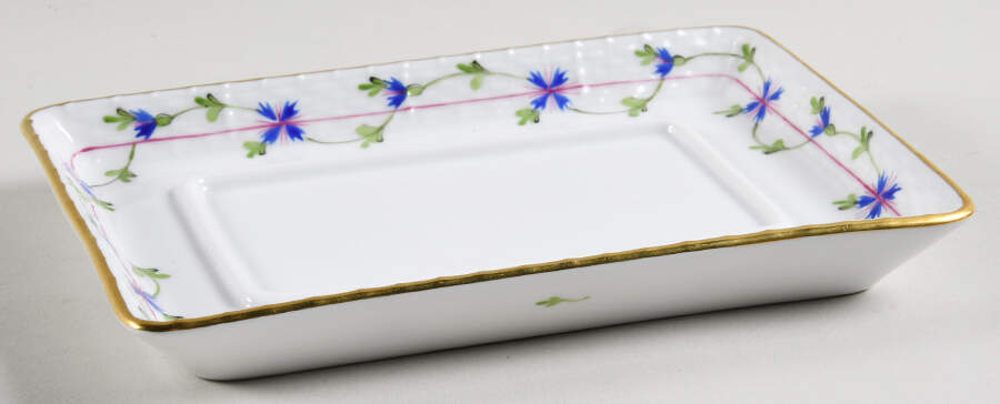 Blue Garland (PBG) Rectangular Butter No Lid by Herend-1