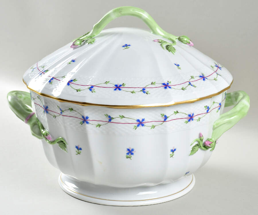 Blue Garland (PBG) Tureen & Lid by Herend-1