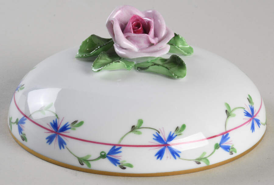 Blue Garland (PBG) Lid for Bon Bon by Herend-1
