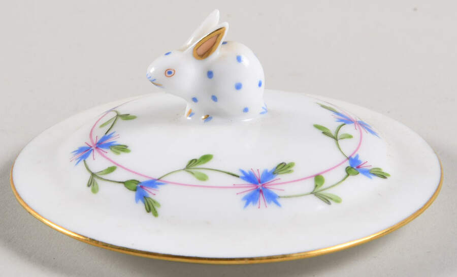 Blue Garland (PBG) Lid for Individual Sugar Bowl by Herend-1