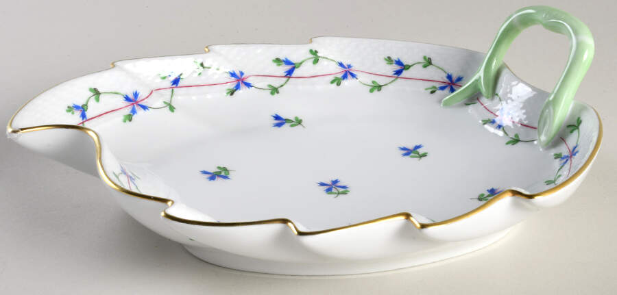Blue Garland (PBG) 9" Leaf Dish by Herend-1