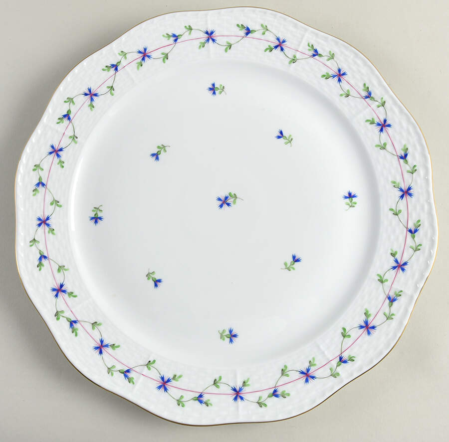 Blue Garland (PBG) 13" Chop Plate (Round Platter) by Herend-1