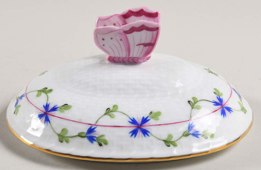 Blue Garland (PBG) Lid for 4" Oval Bon Bon by Herend-1