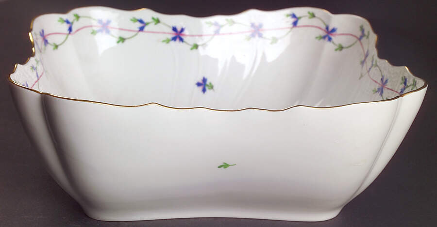 Blue Garland (PBG) 10" Square Salad Serving Bowl by Herend-1