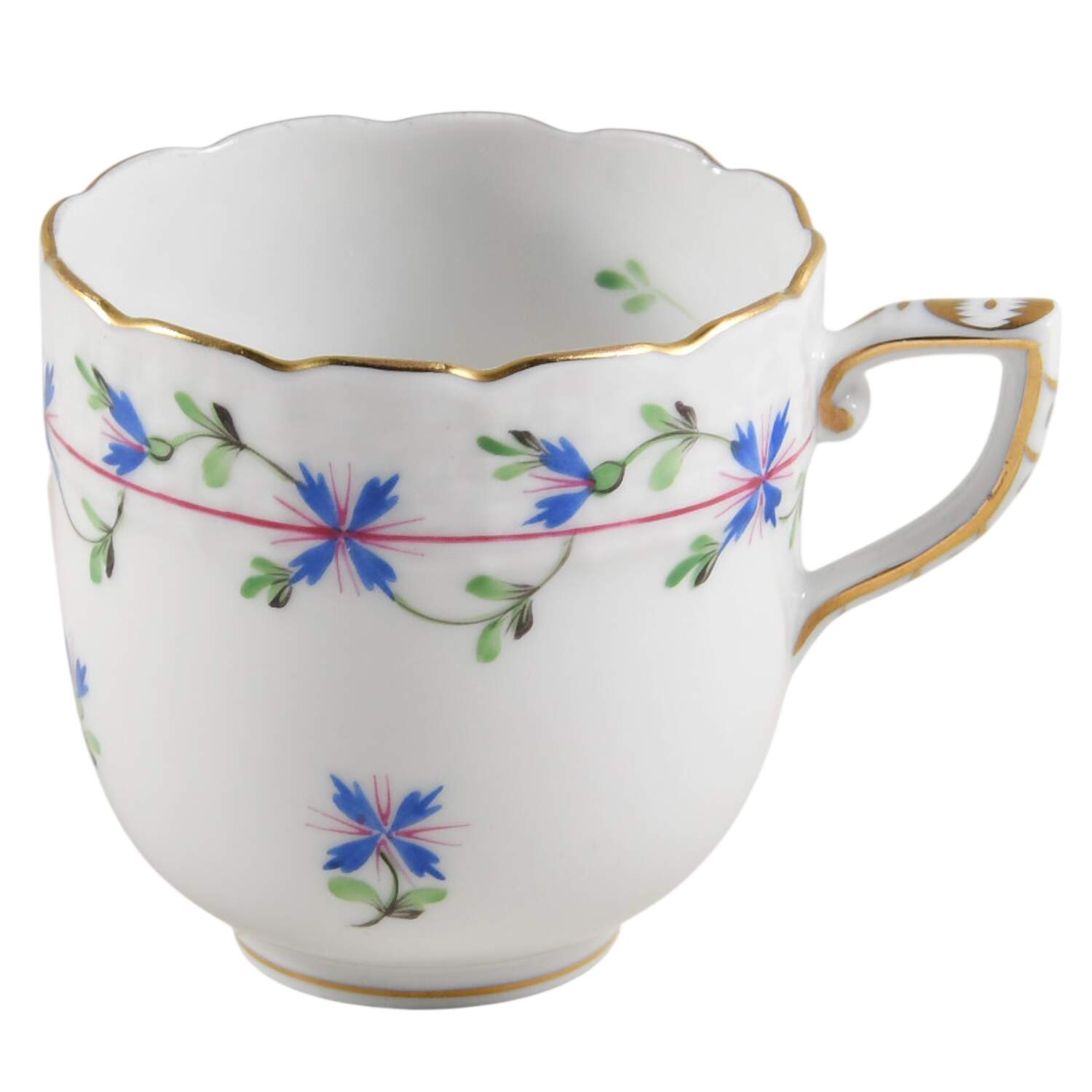 Blue Garland (PBG) Flat Demitasse Cup by Herend-1