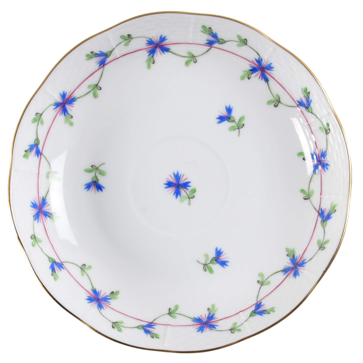 Blue Garland (PBG) Saucer for Chocolate Cup by Herend-1