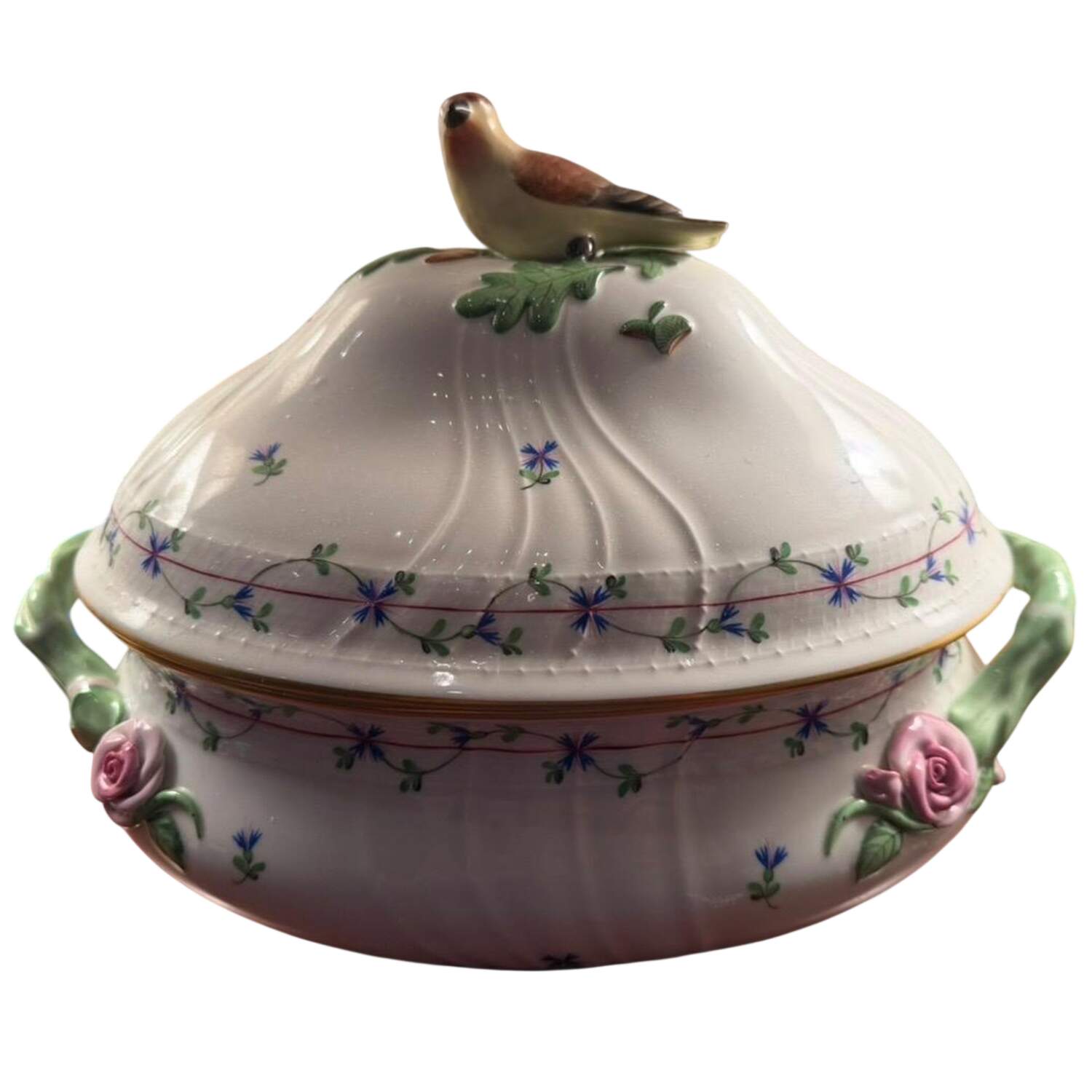 Blue Garland (PBG) Oval Tureen & Lid by Herend-1