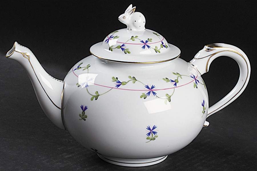 Blue Garland (PBG) Mini Teapot & Lid by Herend-1