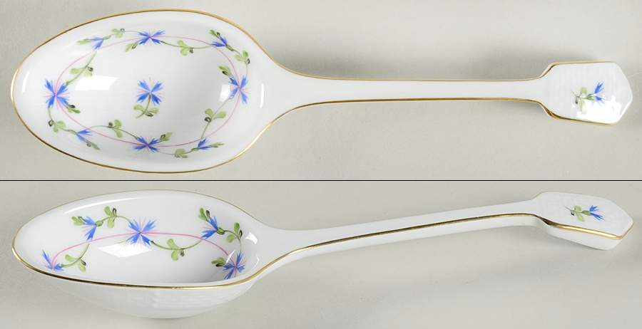 Blue Garland (PBG) Tablespoon (Serving Spoon) by Herend-1