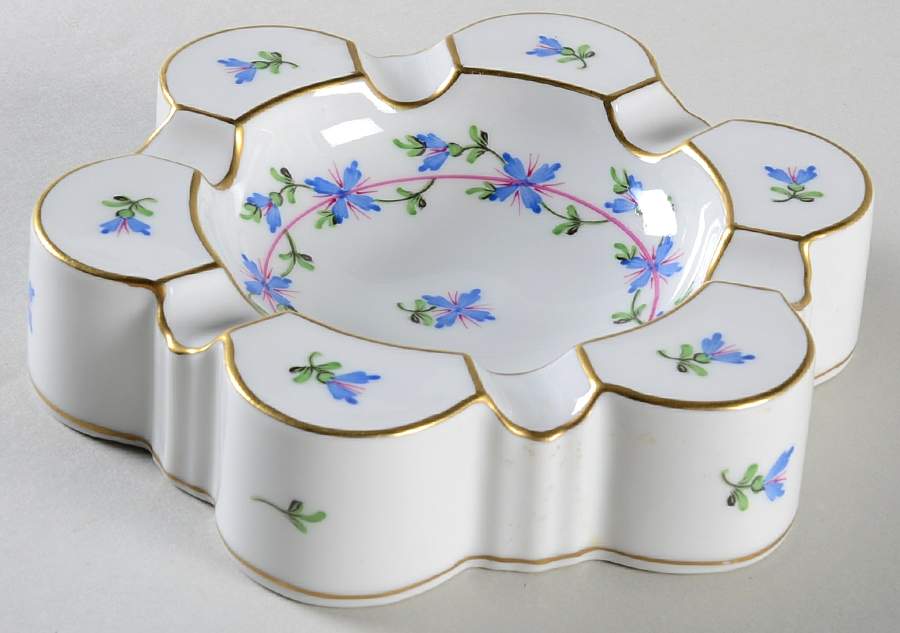 Blue Garland (PBG) 6" Ashtray by Herend-1