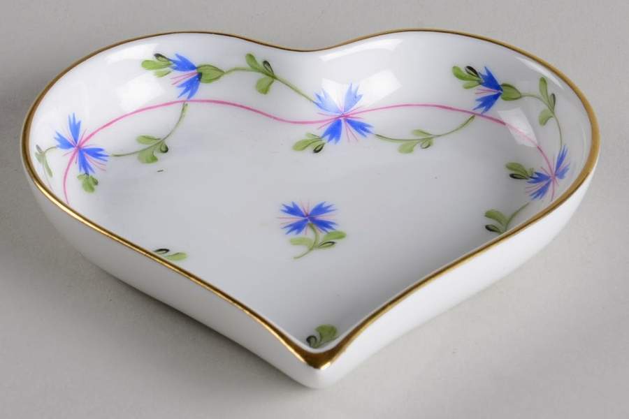 Blue Garland (PBG) 4" Heart Shaped Tray by Herend-1
