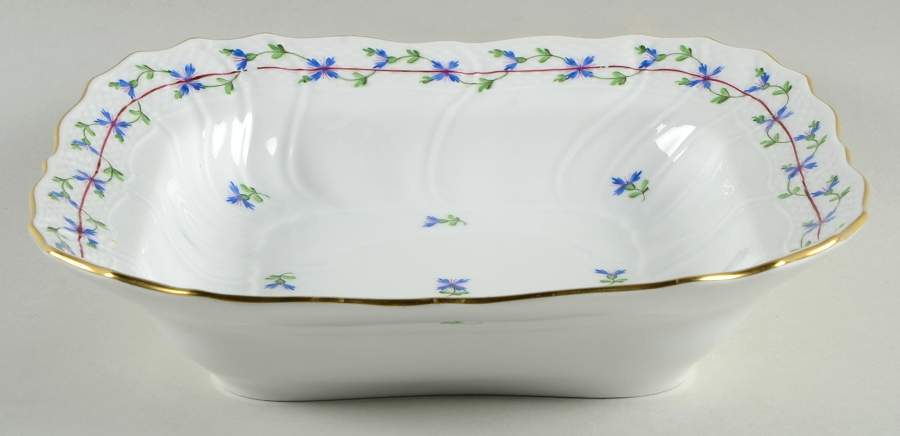 Blue Garland (PBG) Large Square Fruit Bowl by Herend-1