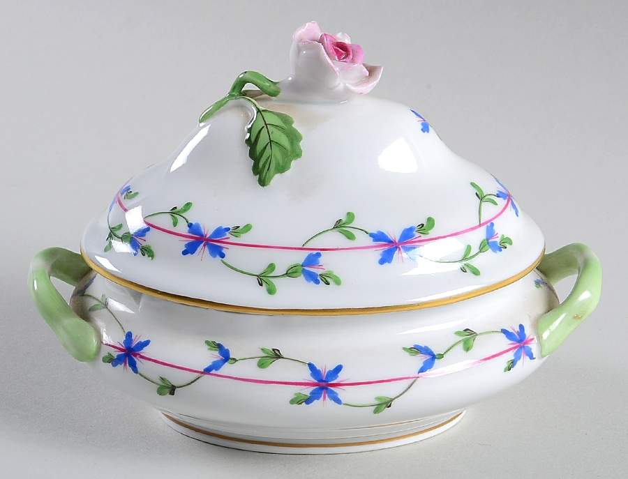 Blue Garland (PBG) Mini Tureen & Lid by Herend-1