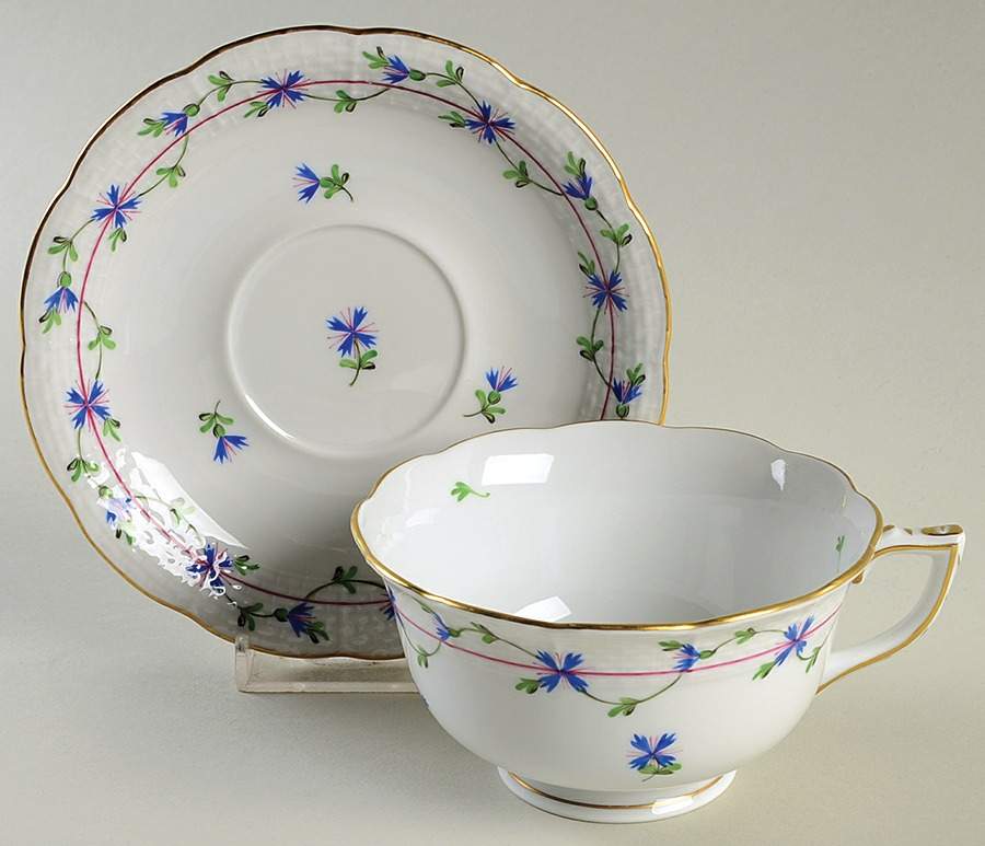 Blue Garland (PBG) Breakfast Cup & Saucer Set by Herend-1