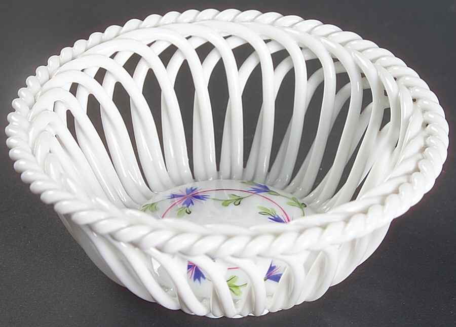 Blue Garland (PBG) Open Weave Basket by Herend-1