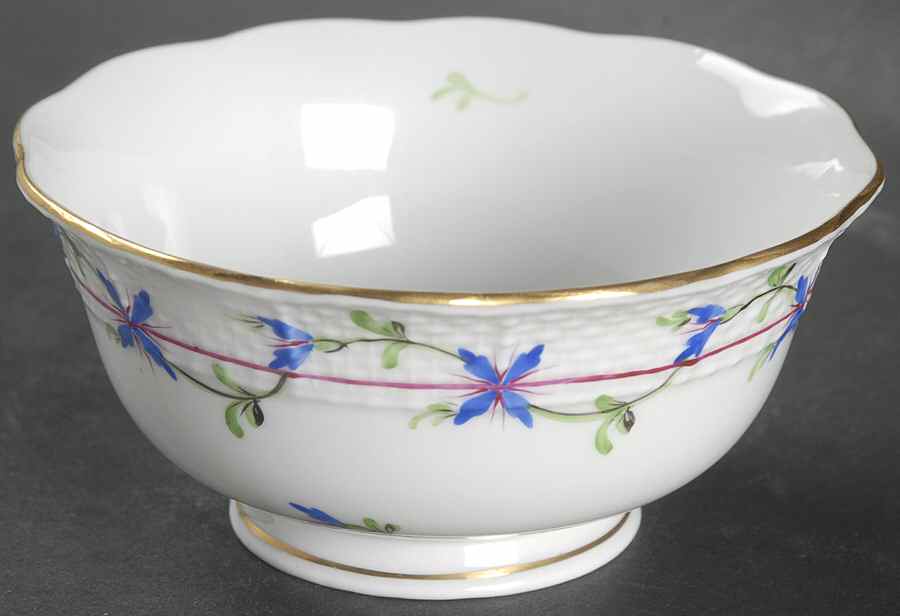 Blue Garland (PBG) Open Sugar Bowl by Herend-1