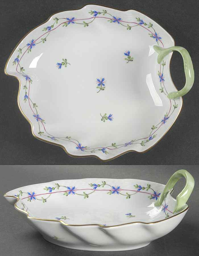 Blue Garland (PBG) 7" Leaf Dish by Herend-1