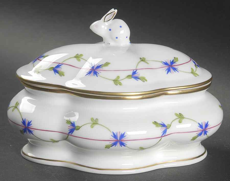 Blue Garland (PBG) Bon Bon & Lid by Herend-1