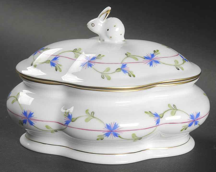 Blue Garland (PBG) Bon Bon & Lid by Herend-1