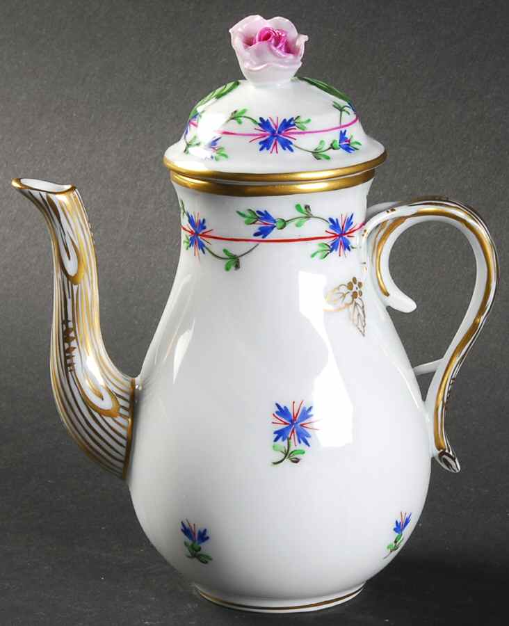 Blue Garland (PBG) Mini Coffee Pot & Lid by Herend-1