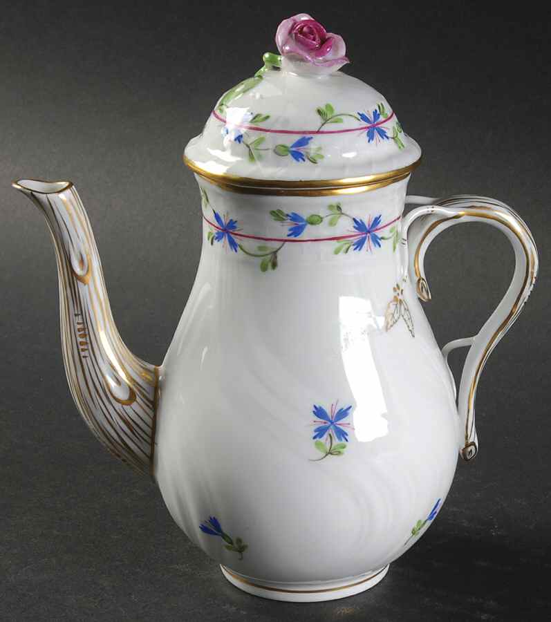 Blue Garland (PBG) Mini Coffee Pot & Lid by Herend-1