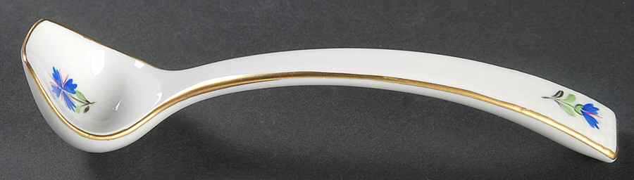 Blue Garland (PBG) Cream/Mayo Ladle, Solid Piece by Herend-1