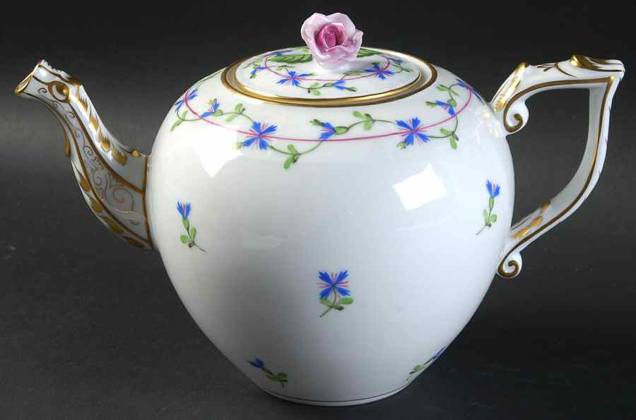 Blue Garland (PBG) Small Teapot & Lid by Herend-1