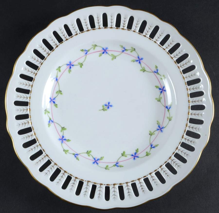 Blue Garland (PBG) 9" Pierced Plate by Herend-1