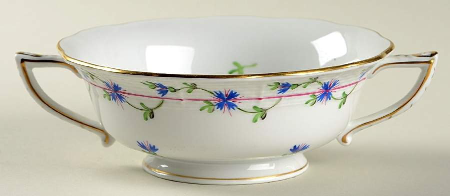 Blue Garland (PBG) Footed Cream Soup Bowl by Herend-1