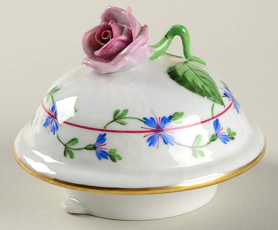 Blue Garland (PBG) Lid for Small Coffee Pot by Herend-1