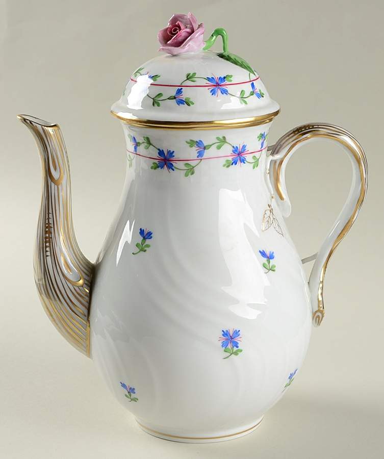 Blue Garland (PBG) Small Coffee Pot & Lid by Herend-1