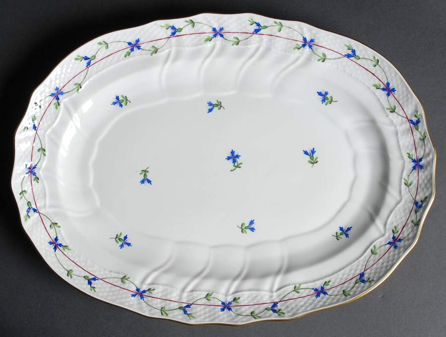 Blue Garland (PBG) 15" Oval Serving Platter by Herend-1