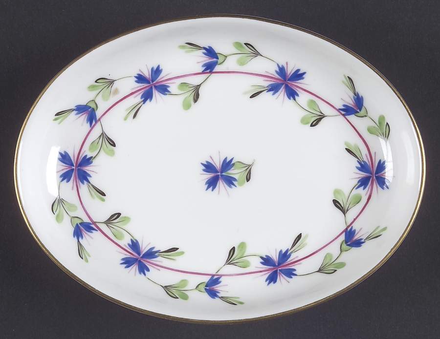 Blue Garland (PBG) 3" Oval Ashtray by Herend-1