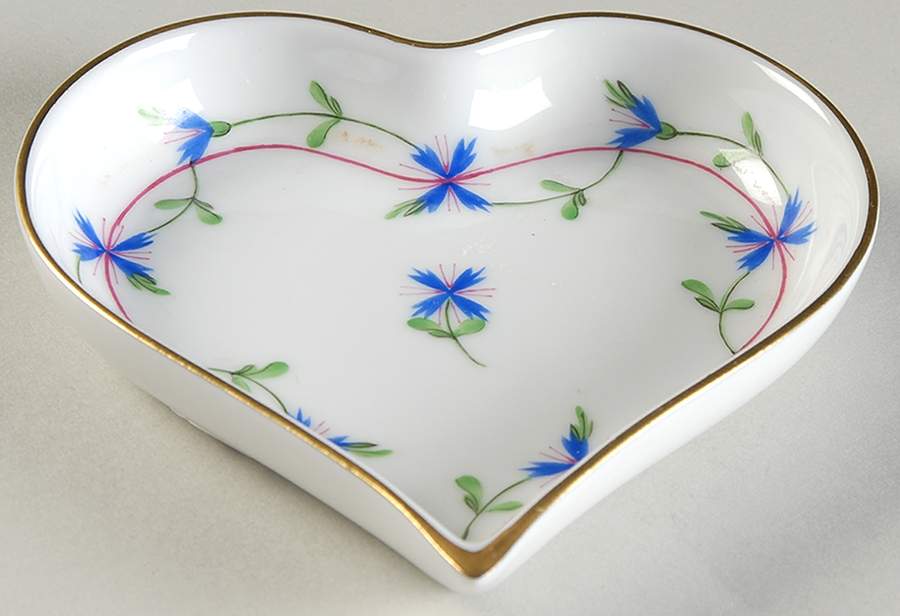 Blue Garland (PBG) 4" Heart Shaped Tray by Herend-1