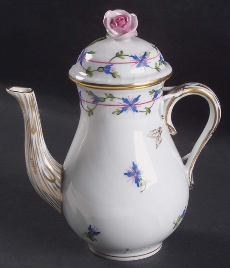 Blue Garland (PBG) Individual Coffee Pot & Lid by Herend-1