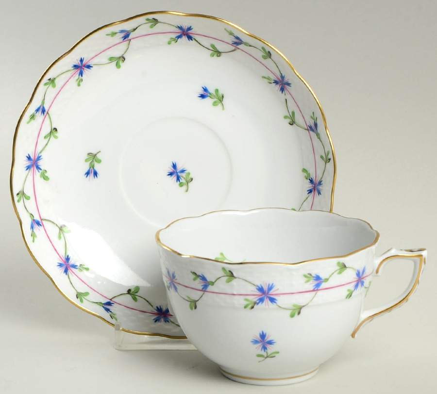 Blue Garland (PBG) Breakfast Cup & Saucer Set by Herend-1