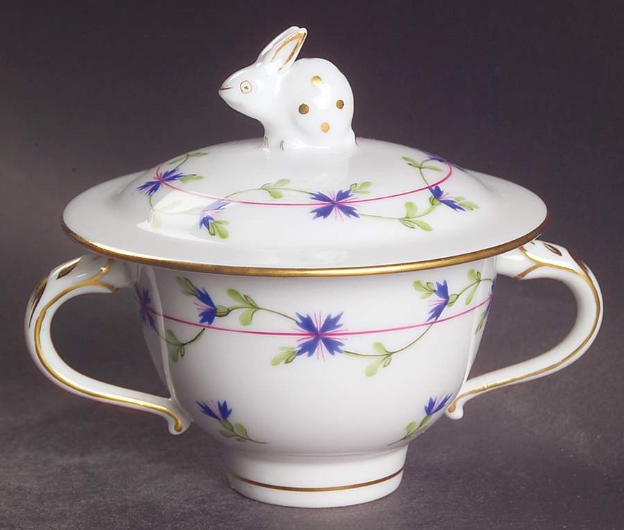 Blue Garland (PBG) Individual Sugar Bowl & Lid by Herend-1