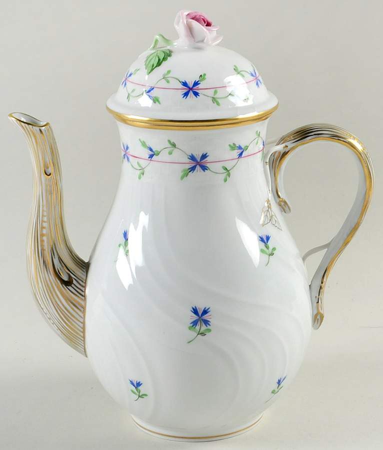 Blue Garland (PBG) Small Coffee Pot & Lid by Herend-1