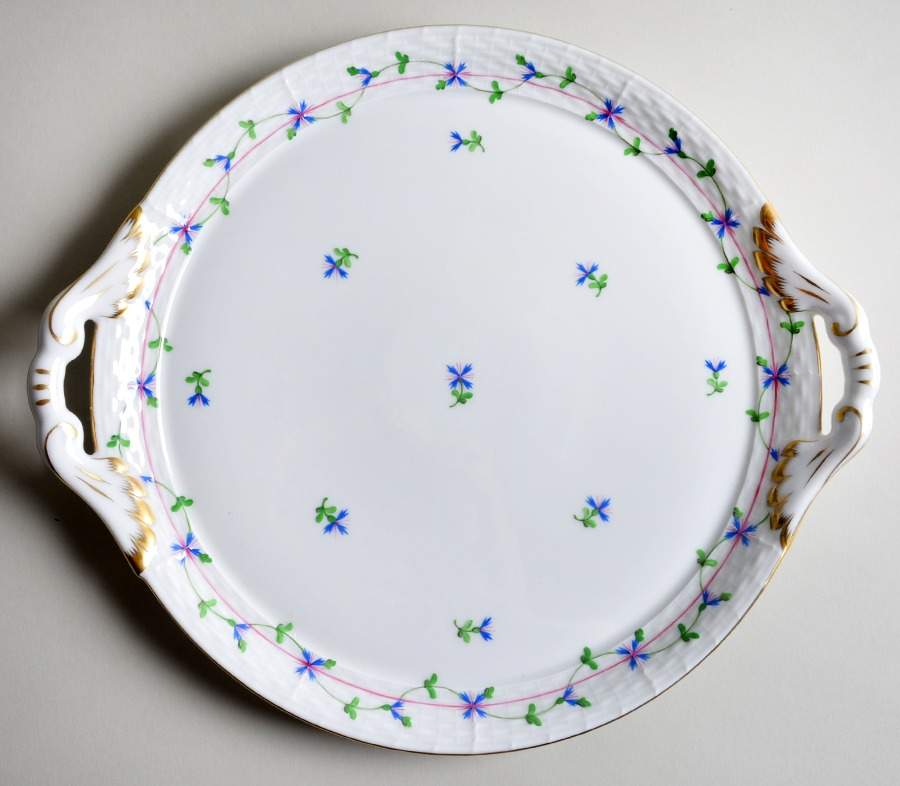 Blue Garland (PBG) Round Tray by Herend-1